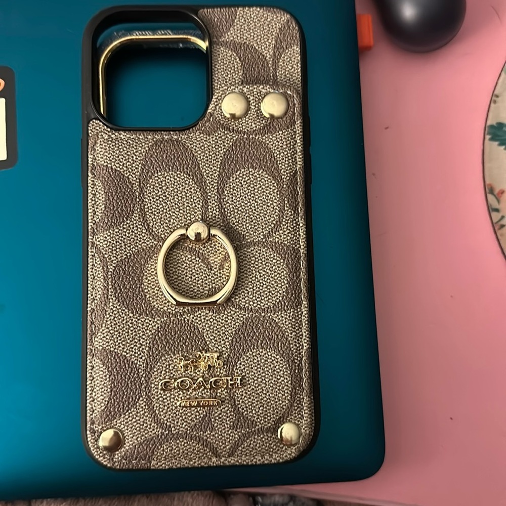 COACH IPhone 14 PRO MAX case with cardholder